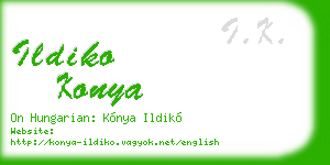 ildiko konya business card