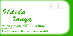 ildiko konya business card